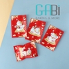 100c Túi đựng bánh quy hình mèo Tết 10*7cm
