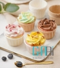 50c cốc giấy lót cupcake màu trơn 6.5cm