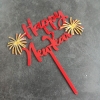 Topper mica chữ Happy New Year