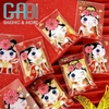 100c Túi đựng bánh quy hình mèo cô nương 7*10cm