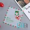 Túi đựng cookie Noel có mép dán 10*10cm