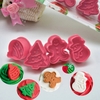 Khuôn nhấn cookie lò xo Noel 4 hình