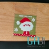 Túi đựng cookie Noel có mép dán 10*10cm