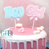 Que topper cắm bánh chữ Boy
