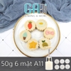 Khuôn trung thu lò xo 50g 6 mặt A11