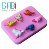 Khuôn fondant silicon hình chim 6 mẫu