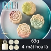 Khuôn trung thu lò xo 63g 4 mặt hoa lá