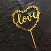 Topper cắm bánh mica chữ Love