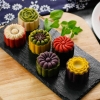 Khuôn trung thu lò xo 50g 6 mặt hình hoa A08