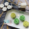 Khuôn nhấn trung thu lò xo 4 mặt lục giác hoa sen 65g
