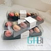 Hộp đựng macaron nắp mica trong