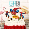 Set topper giấy người nhện