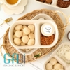 Hộp bã mía 2 ngăn nắp trong 850ml