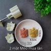 Khuôn trung thu lò xo 3D 2 mặt Mèo múa lân 50g