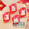 100c Túi đựng bánh quy hình mèo Tết 10*7cm