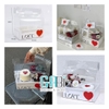 Hộp gato đôi mica chữ LOVE 16.5*18.5*30cm