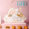 Hộp giấy đựng bánh thỏ trắng 25*10.6*10.6 cm