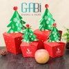 Hộp giấy đựng kẹo, cookie hình cây thông Noel