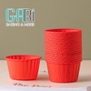 50c cốc giấy lót cupcake màu trơn 6.5cm