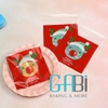 Túi đựng cookie Noel có mép dán 10*10cm