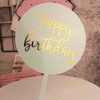 Topper mica HPBD tròn