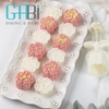 Khuôn trung thu lò xo 6 mặt hoa đào 50g