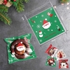Túi đựng cookie Noel có mép dán 10*10cm