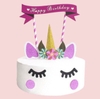 Set topper mặt kỳ lân + HPBD