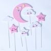 Set topper xốp trăng khuyết+mây sao