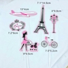 Set topper giấy cô gái đi dạo