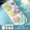Khuôn trung thu lò xo 6 mặt hoa 3D 50g