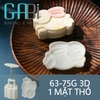 Khuôn nhấn trung thu lò xo 1 mặt thỏ ngọc 63-75g