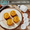 Khuôn trung thu lò xo 4 mặt thần tài 50g