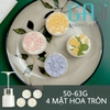 Khuôn trung thu lò xo 4 mặt hoa tròn 50g