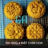 Khuôn nhấn trung thu lò xo 4 mặt chim+ hoa 150g