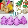 Khuôn nhấn cookie lò xo Noel 4 hình