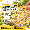 Mẫu tem giấy kích thước nhỏ cho sản phẩm kẹo mãng cầu