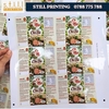 In tem decal nhựa cán màng bóng cho thực phẩm đông lạnh tại Bến Tre