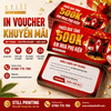 In Voucher Khuyến Mại Cán Màng Mờ 15x8cm – Phiếu Ưu Đãi, Phiếu Quà Tặng Theo Yêu Cầu