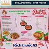 In menu Formex cán màng bóng tại Still Printing Bến Tre