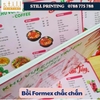 In menu Formex cán màng bóng tại Still Printing Bến Tre