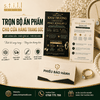 Bộ ấn phẩm cho cửa hàng trang sức gồm phiếu khai trương, giấy hướng dẫn và phiếu bảo hành