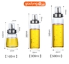 Bình đựng dầu ăn, nước mắm thuỷ tinh borosilicate (chịu nhiệt, chịu lực tốt) tay cầm & viền inox 304 cao cấp PHALEDO (PL-0316) - gia dụng plus