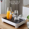 Khay trà nhựa chữ nhật, khay úp cốc ly 2 lớp ráo nước cao cấp - Hàng nhập khẩu chính hãng, chống bám bẩn JIANXIA ảnh 2