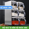 Bộ Lọ Đựng Gia Vị Nhựa AS Kèm Kệ Đặt Bằng Inox 304 | Phong Cách Nhật Bản Cao Cấp JIANXIA (JX-0305) - gia dụng plus