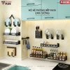Thanh giá móc treo bếp đa năng dán tường inox 304 - miễn phí keo dán tường siêu chắc chắn, chịu lực ảnh 5