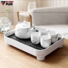 Khay trà nhựa chữ nhật, khay úp cốc ly 2 lớp ráo nước cao cấp - Hàng nhập khẩu chính hãng, chống bám bẩn JIANXIA ảnh 7