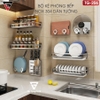 🔴OUTLET | Kệ úp chén bát ráo nước dán tường cao cấp chống gỉ trọn đời (tặng kèm keo dán và ốc vít) chịu lực ERMO ảnh 8
