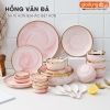 🔴OUTLET | Chén chấm, chén cơm, tô bát & đĩa sứ màu hồng phấn, hồng vân đá cao cấp phong cách Bắc Âu ảnh 2