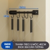Thanh giá móc treo bếp đa năng dán tường inox 304 - miễn phí keo dán tường siêu chắc chắn, chịu lực ảnh 8